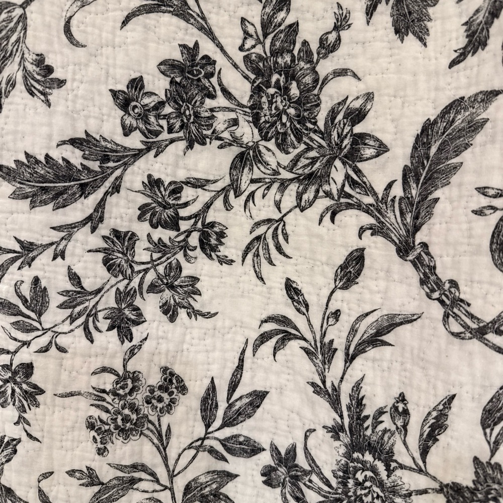 Laura Ashley Black and White Pillow sham ONE - Picture 7 of 7
